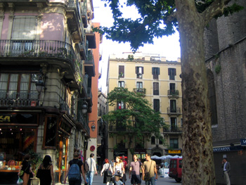 Plaza del Pi en el barrio gtico de Barcelona